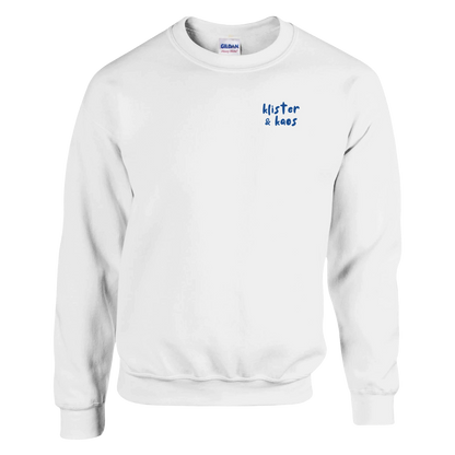 Genser med trykk “Håndballklubben – klister og kaos” fra Anda Studio