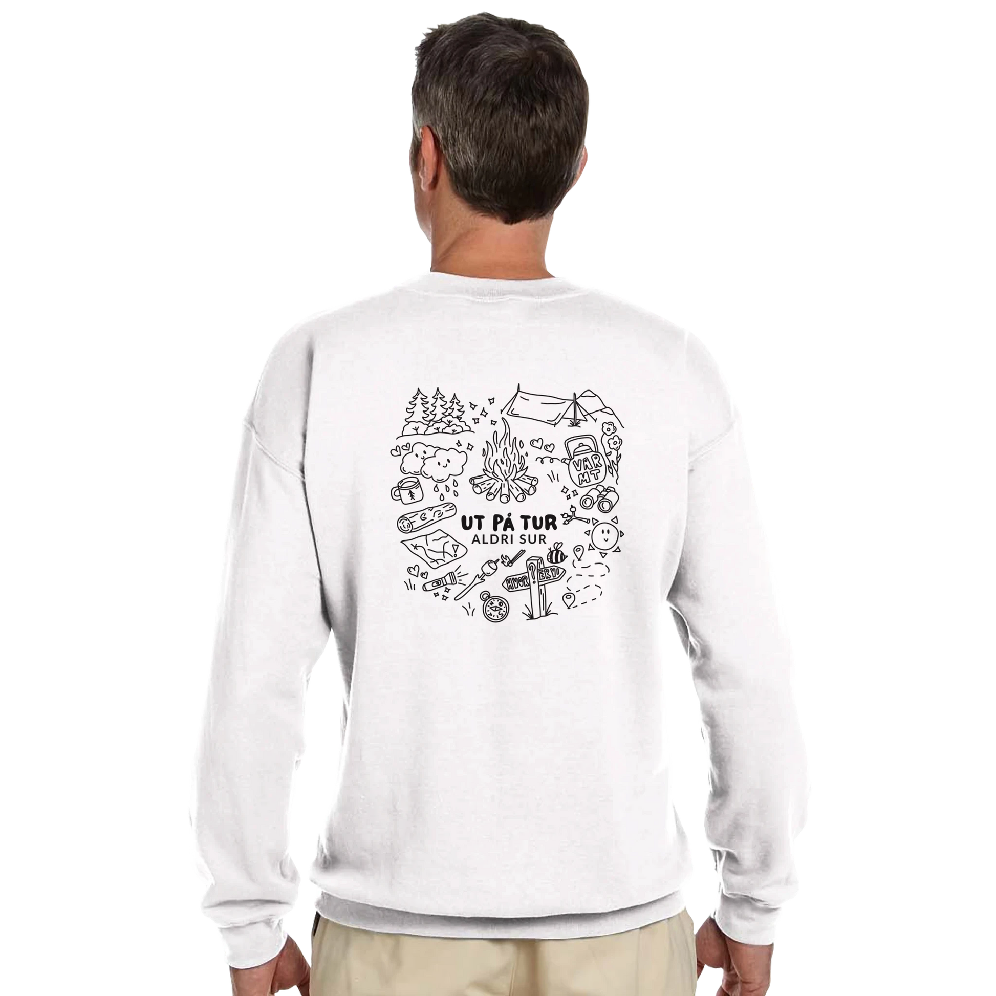 Genser med trykk “Ut på tur” fra Anda Studio
