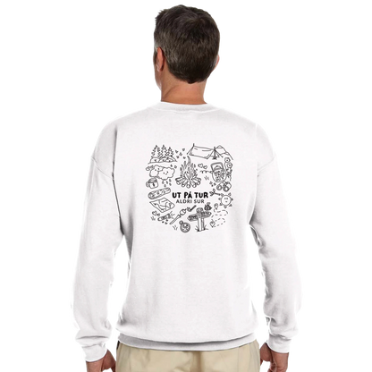 Genser med trykk “Ut på tur” fra Anda Studio
