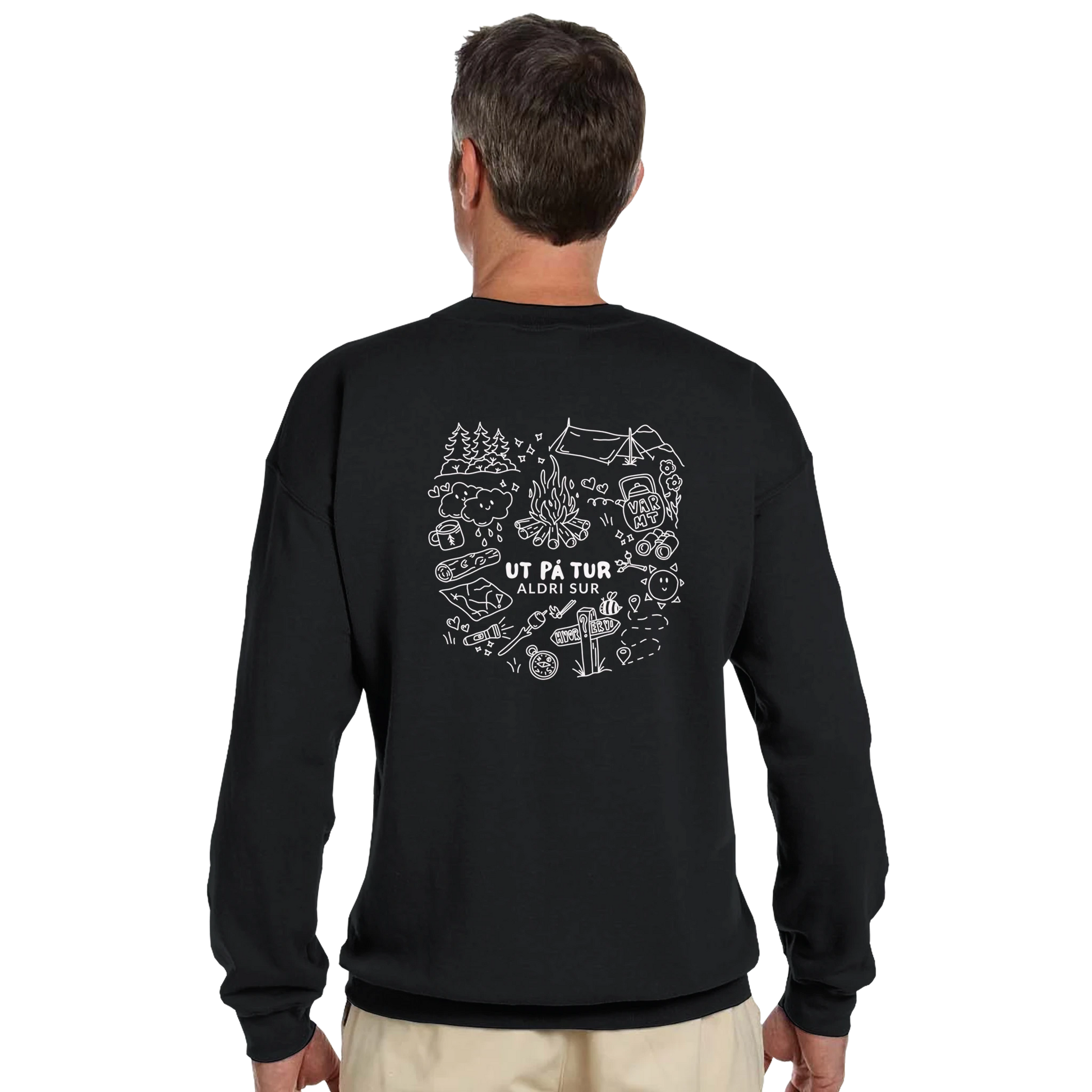 Genser med trykk “Ut på tur” fra Anda Studio