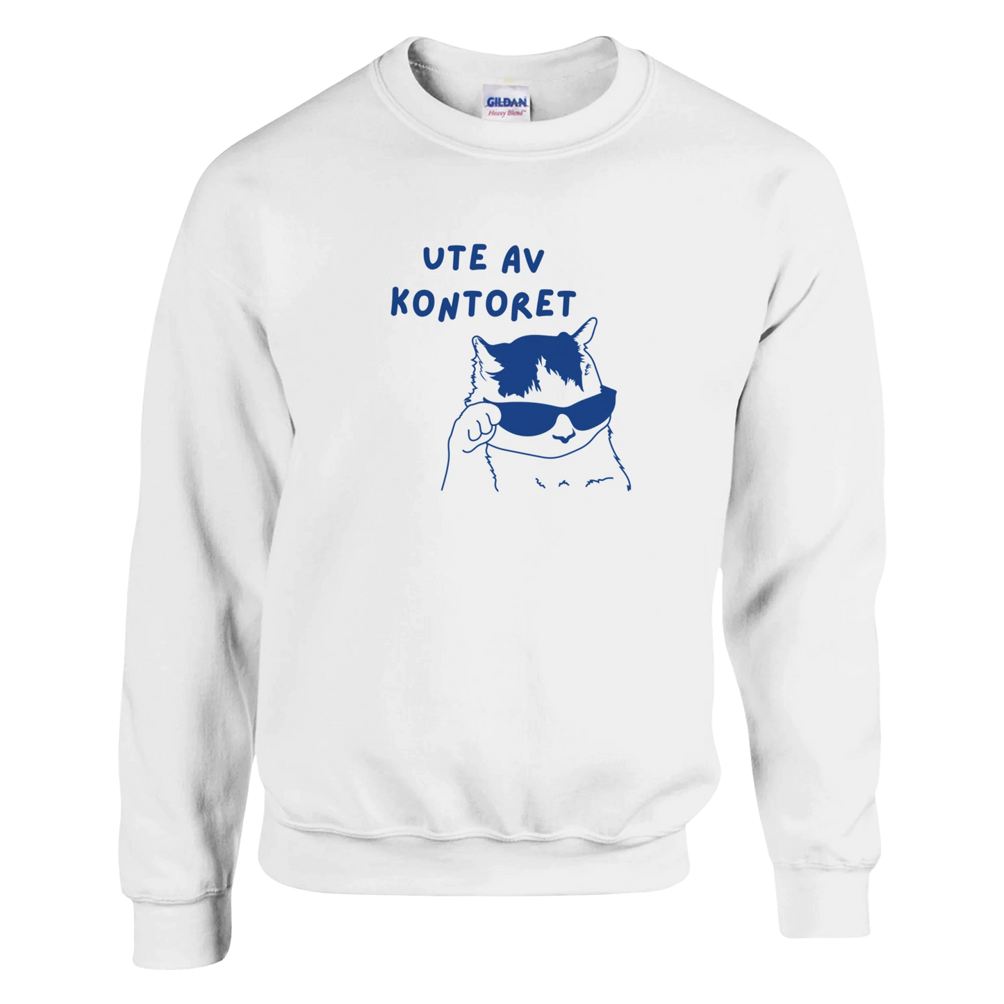 Genser med trykk “Ute av kontoret” fra Anda Studio